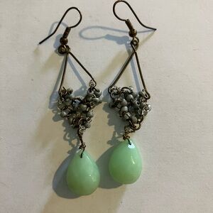 Mint Teardrop Dangle Earrings - Lightweight Women’s Jewelry